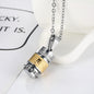 Titanium Steel Prayer Wheel Six-word Mantra Pendant