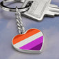 Lesbian Pride Heart Keychain