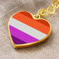Lesbian Pride Heart Keychain