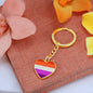 Lesbian Pride Heart Keychain