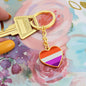 Lesbian Pride Heart Keychain