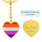 Lesbian Pride Heart Keychain