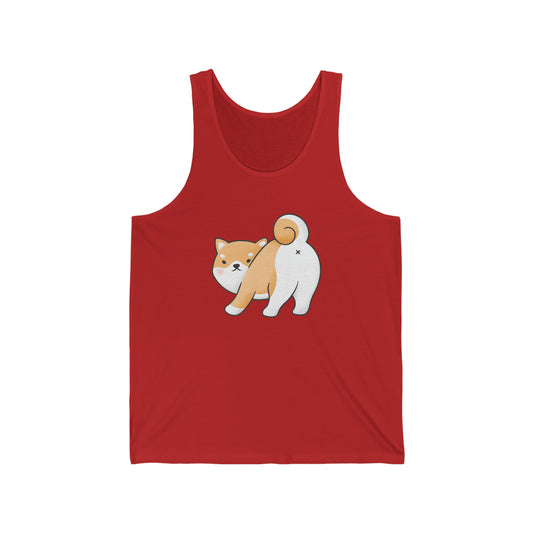 Shiba Inu Butt Unisex Jersey Tank