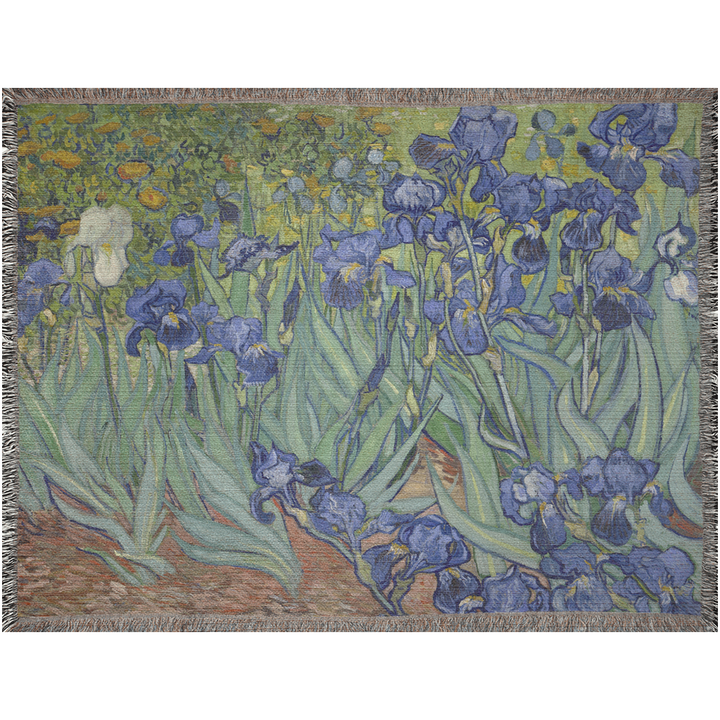 Van Gogh Iris Woven Blanket