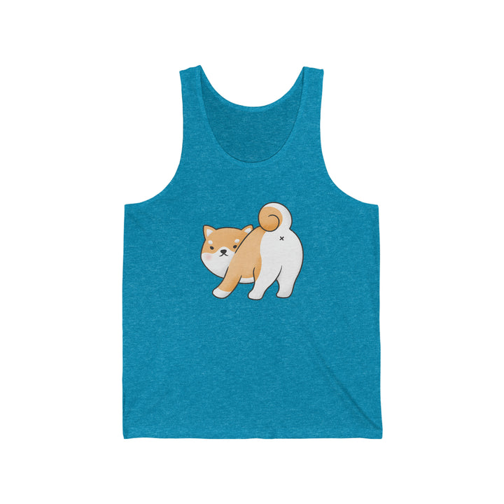 Shiba Inu Butt Unisex Jersey Tank