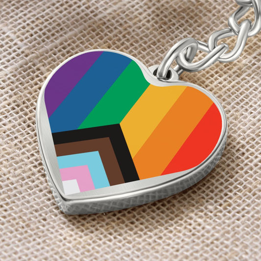 Pride Heart Keychain