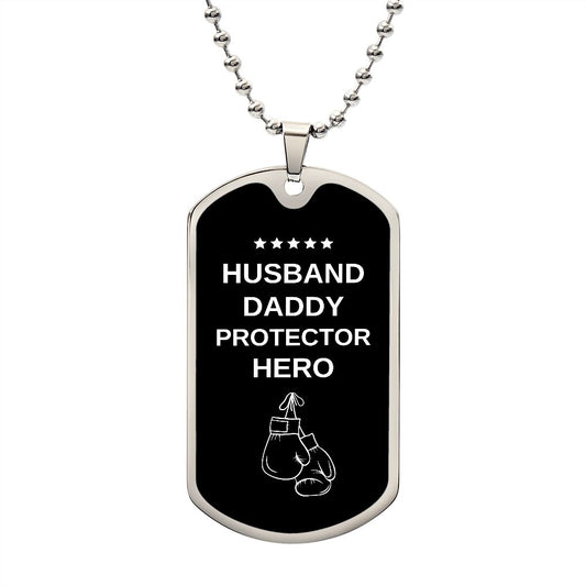 husband dog tag (boxing)