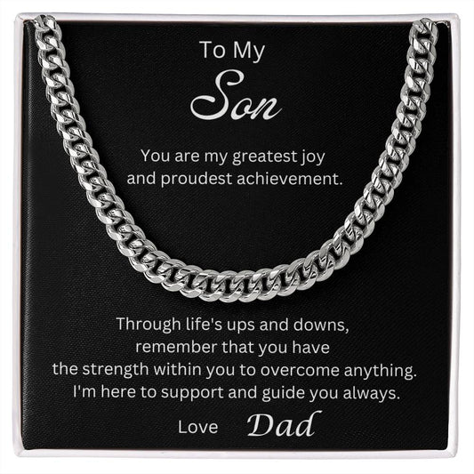 To My Son (Love Dad) Cuban Link Chain