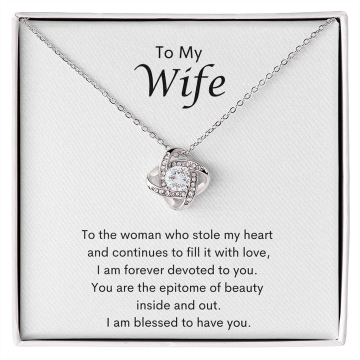 To My Wife (1) Love Knot Necklace – Dragon's Pearl Gifts