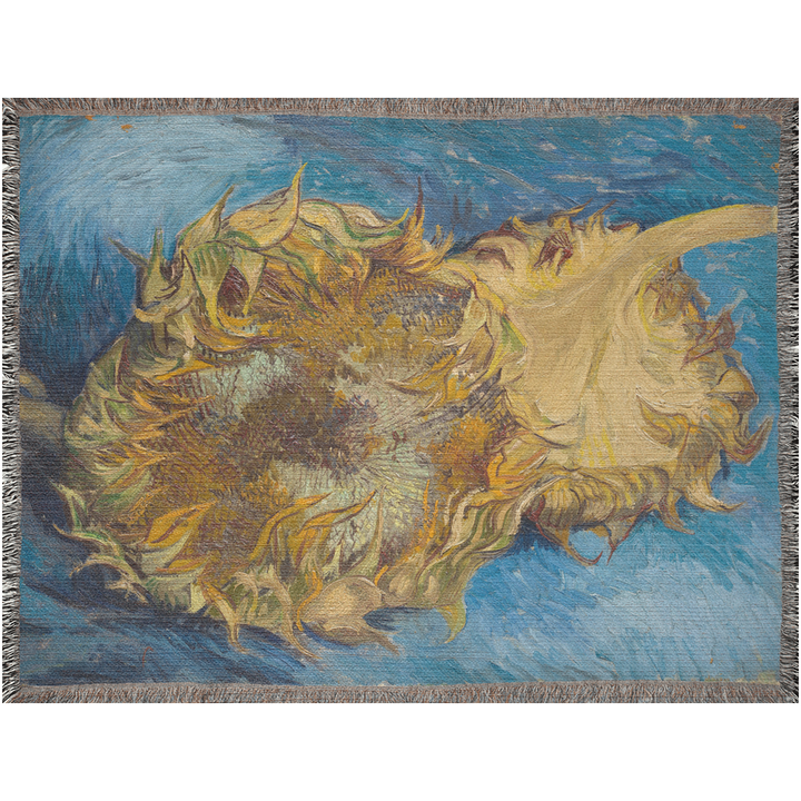 Van Gogh Sunflowers Woven Blanket